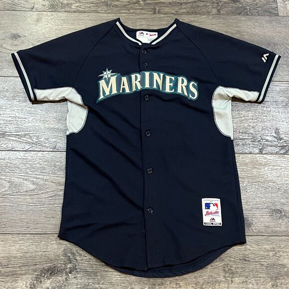 Youth XL Majestic Ken Griffey Jr #24 Seattle Mariners Cool Base Jersey - Picture 1 of 9